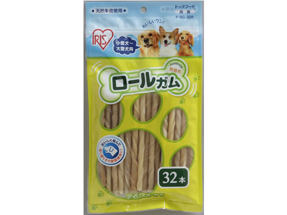 【商品説明】天然牛皮を使用した長く噛めるハードタイプガムです。安心安全の無着色です。訓練・しつけのご褒美やおやつとして最適です。【仕様】●エネルギー：100g当り320kcal●素材／たんぱく質80．0％以上、脂質0．2％以上、粗繊維0．5％以下、灰分1．0％以下、水分18．0％以下【検索用キーワード】アイリスオーヤマ　アイリス　IRISOHYAMA　ロールガム　フード　ガム　ペットフード　犬用　いぬ用　餌　ドッグフード　おやつ　ペット　犬（ドッグ）　おやつ（犬）　S17316天然牛皮を使用した長く噛めるハードタイプガムです。