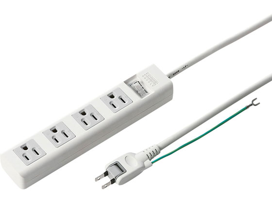 【お取り寄せ】サンワサプライ 電源タップ(3P・4個口・5m) TAP-N3450SWN コード付き電源タップ3ピン 電源タップ OAタップ 配線パーツ 家電 jetprice-10150700 JET PRICE サンプル画像2