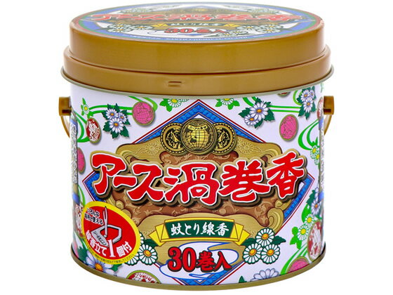 【商品説明】ピレスロイドを主成分とし、安定した殺虫効果を発揮する、長年愛用され続けてきた蚊とり線香です。安全線香皿付き。いろんな場所で使える「線香立て」1個付き。線香立ては燃えない陶器や金属の皿などで使用してください。煙の刺激が少ないビャクダンの香り【仕様】●内容量：30巻（缶入）●安全線香皿付き●線香立て2個付き●効果・効能：蚊成虫の駆除●効果持続期間：約7時間／1巻（燃焼時間は使用環境により異なります。）●防除用医薬部外品●有効成分：dl・d−T80−アレスリン（ピレスロイド系）32．5mg／巻●その他成分：デヒドロ酢酸ナトリウム、植物混合粉、香料、他3成分生産国：日本商品区分：医薬部外品メーカー：アース製薬株式会社広告文責：フォーレスト株式会社　0120-40-4016【備考】※メーカーの都合により、パッケージ・仕様等は予告なく変更になる場合がございます。【検索用キーワード】うずまきこう　ウズマキコウ　uzumakikou　アース製薬　アースセイヤク　あーすせいやく　EARTH　蚊成虫駆除　蚊成虫侵入阻止　虫除け　虫よけ　むしよけ　蚊成虫　か　カ　30巻　殺虫剤　置き型　置くタイプ　蚊取り線香　蚊取線香　かとりせんんこう　カトリセンコウ　殺虫防虫剤　殺虫剤　IPC_04高級ビャクダンの香りと安定した効きめ。ロングセラーの蚊とり線香。