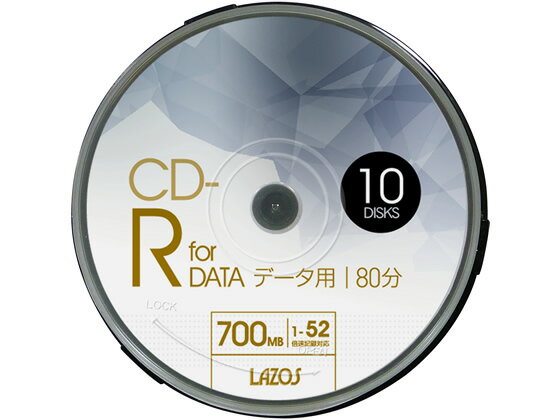 Lazos CD-R �ǡ����� 10�� L-CD10P �ǡ�����CD��R CD��RW �ǡ����ѥ�ǥ��� ��Ͽ��ǥ��� ���꡼������ ����