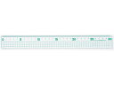 【お取り寄せ】西敬 30cm方眼直線定規 緑 RHS-30BG 定規 スケール 教材 学童用品