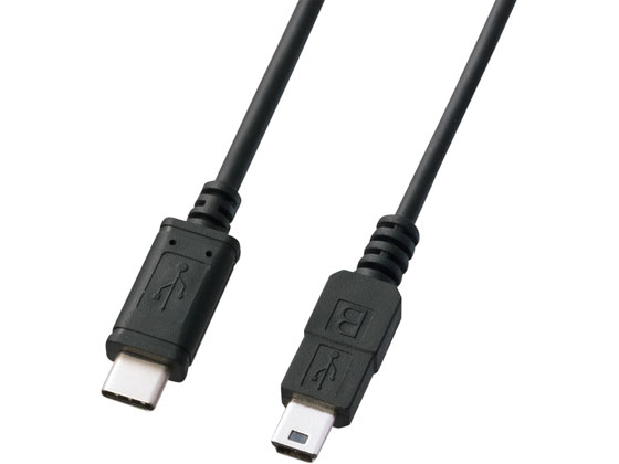 サンワサプライ USB2.0 Type C-miniBケーブル 2mブラック KU-CMB20 USBケーブル C to miniB ケーブル 電源タップ 配線パーツ 家電
