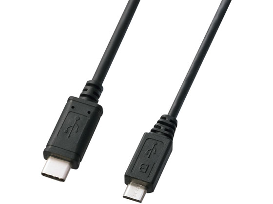 【商品説明】USB　Type−Cポートを持つパソコン、タブレット端末などと、USB機器（USB　microB端子を持つ機種）を接続するためのケーブルです。両面挿せるUSB　Type−Cコネクタ採用で、コネクタの表・裏を気にせず使えます。USB　IF（USB　Implementeers　Forum）で認証された製品です。USB2．0の「HI−SPEED」モードに対応した高品質ケーブルです。【仕様】●カラー：ブラック●コネクタ形状：USB　Type−Cコネクタオス−USB2．0　microBコネクタオス●ケーブル長：約2．0m●ケーブル直径：約3．2mm【備考】※メーカーの都合により、パッケージ・仕様等は予告なく変更になる場合がございます。【検索用キーワード】サンワサプライ　SANWASUPPLY　さんわさぷらい　USB2．0TypeC−microBケーブル2m　USBケーブル　KU−CMCBP320　USB　TypeC　配線用品　USBケーブルUSB　Type−C　−　microBのUSB2．0ケーブル。USB認証取得品。
