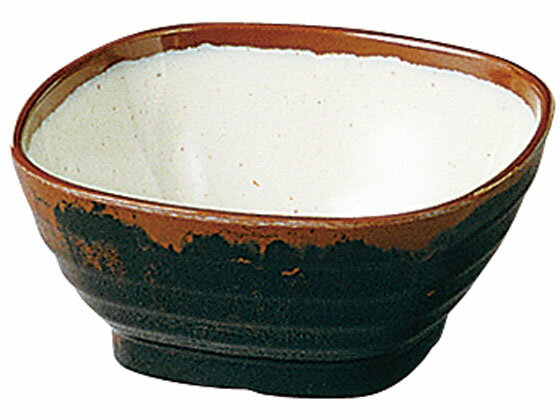 Small Bowls - 【お取り寄せ】エンテック 長次郎窯角小鉢 内白マーブル AN50W 丼 小皿 和食器 キッチン テーブル