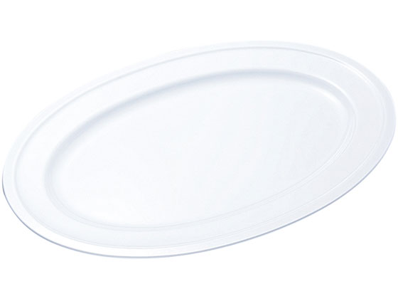 【お取り寄せ】エンテック 小判皿18吋 白無地 PW-10 大皿 丼 中華食器 キッチン テーブル
