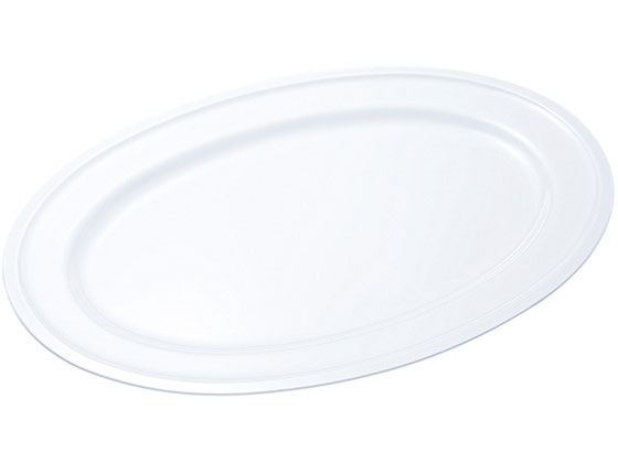 【お取り寄せ】エンテック 小判皿20吋 白無地 PW-11 大皿 丼 中華食器 キッチン テーブル