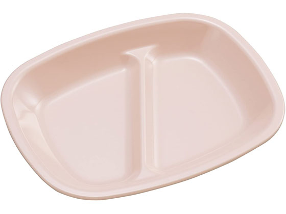 【お取り寄せ】エンテック 角仕切皿(大) ピンク PK-114 大皿 丼 中華食器 キッチン テーブル