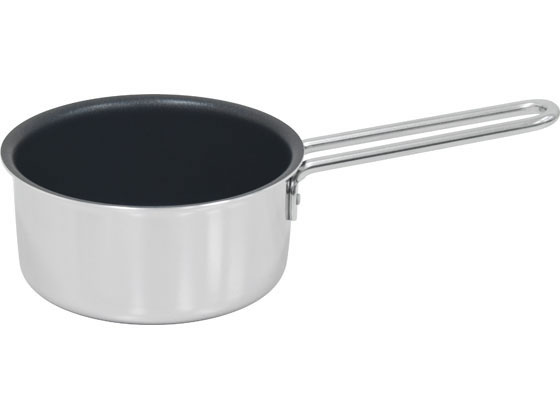 Ih/Gas Compatible - 【お取り寄せ】ウルシヤマ金属 IH-デュオ ミルクパン 14cm 両手鍋 外輪鍋 円付鍋 片手鍋 鍋 フライパン 厨房 キッチン