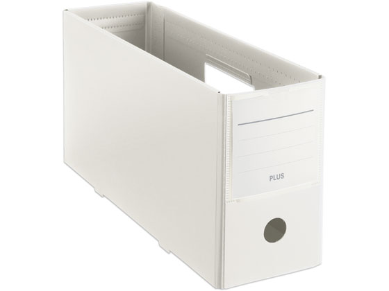 【お取り寄せ】プラス PPボックスファイル+ハーフサイズ ホワイト FL-125BF-H 76-001 A4 ボックスファイル PP製 ボックス型ファイル