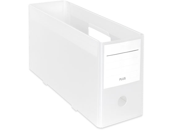 プラス PPボックスファイル+ハーフサイズ クリアーホワイトFL-125BF-H 76-003 A4 ボックスファイル PP製 ボックス型ファイル