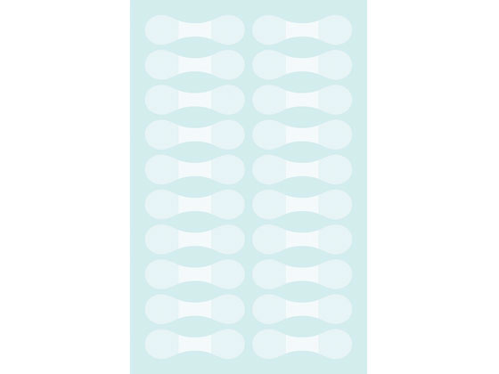 【お取り寄せ】オリジナルワークス 固定用透明シール メガネ型 500片 20-1588 デコレーションシール デコレーショングッズ