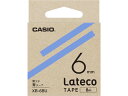 【お取り寄せ】カシオ ラテコ 詰め替え用テープ 6mm 青 黒文字 XB-6BU