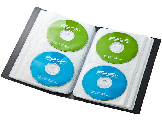 【お取り寄せ】サンワサプライ DVD・CDファイルケース 96枚収納・ブラック FCD-FL9...