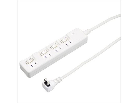 4 Holes - 【お取り寄せ】ヤザワ 節電タップ 雷ガード付 4個口 2m ホワイト H8KS442WH コード付き電源タップ2ピン 電源タップ OAタップ 配線パーツ 家電