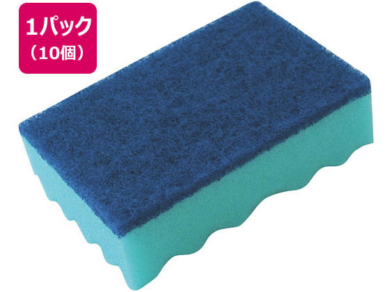Other - 【お取り寄せ】キクロン キクロンプロスポンジたわしハード(10個入)グリーン A-531 タワシ ブラシ 清掃 衛生 水廻り 厨房 キッチン