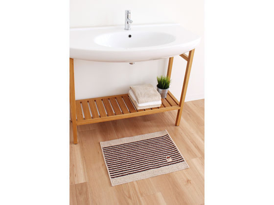 【お取り寄せ】オカ 洗えるマット カーサ 45×60cm ブラウン マット カーペット ラグ リビング 家具