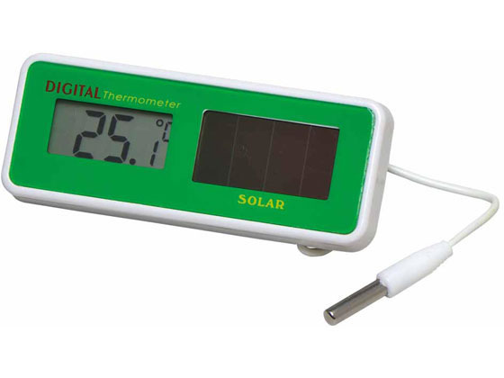 【商品説明】マグネット付でお好みの場所に簡単取付ソーラー電池とボタン電池併用離れた場所の温度を計測：センサコード1m付（内部センサは付いていません）【仕様】●本体サイズ：約42×104×14mm●本体重量　：約40g（箱含む）●電源　：ソーラー電池、LR44型電池1個●測定範囲　：本体：−10〜70℃、外部センサ：30〜70℃●温湿度精度　：±1度以内、それ以外：30〜70℃【備考】※メーカーの都合により、パッケージ・仕様等は予告なく変更になる場合がございます。【検索用キーワード】エンペックスキショウケイ　えんぺっくすきしょうけい　EMPEX　温度計ソーラーサーモ　温度計　ソーラーサーモ　おんどけい　オンドケイ　TD−813　TD813　水槽　冷蔵庫　離れた場所　温度管理　1個　1台　計測用具　測定用具　測定工具　時計　温湿度計　温度計　湿度計　S93701水槽・冷蔵庫など、離れた場所の温度管理に