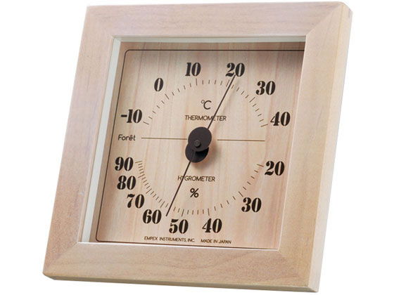 【お取り寄せ】エンペックス気象計 フォレ温・湿度計 ナチュラル TM-4673