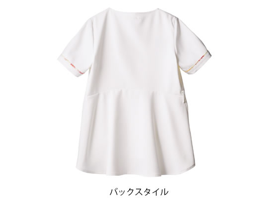 【お取り寄せ】ローラアシュレイ スクラブ 半袖 オフホワイト アメリピンク L LW60...