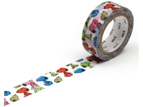 カモ井 mt Peanuts 版ズレスヌーピー MTPNUT02 デコレーション用マスキングテープ 15mm幅 デコレーショ..