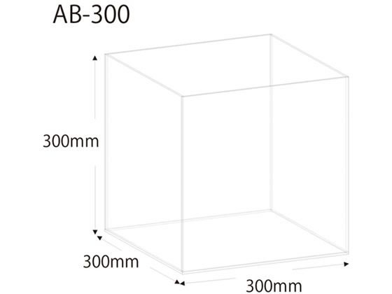 クルーズ アクリルボックス 5面体 30cm AB-300 ディスプレイケース ディスプレイボックス 店舗什器 値札 陳列 POP 掲示用品 1