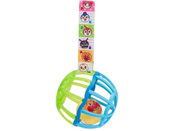 【お取り寄せ】アンパンマン ストラップ付きしゃかしゃかボール グリーン アンパンマン 幼児玩具 ベビー玩具 おもちゃ