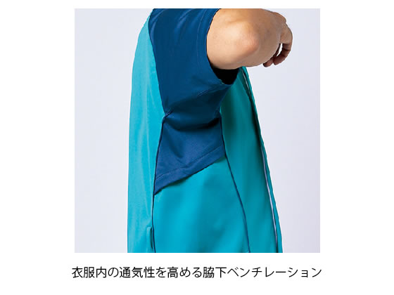 【お取り寄せ】アシックス スクラブ レディス 半袖 ブルー×ネイビー L CHM355-39