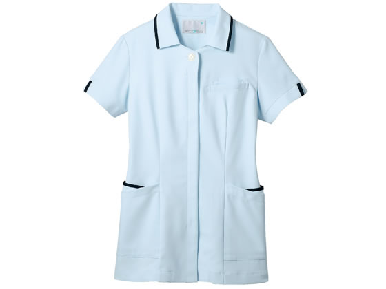 【お取り寄せ】住商モンブラン ナースジャケット半袖 サックス ネイビー 3L 73-2423 白衣ジャケット 医療服 ユニフォーム