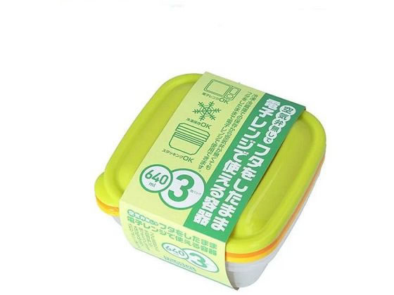 乐天商城 - 【お取り寄せ】タケヤ化学工業 カラフルライトパック 角型640mL 3個組 小型コンテナー 保存 保管グッズ キッチン消耗品