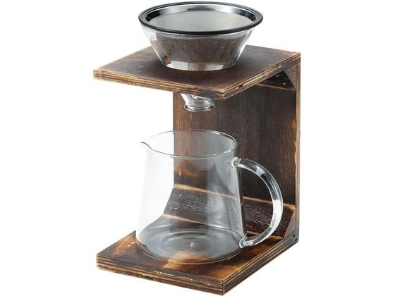 【お取り寄せ】キャプテンスタッグ 珈琲 ドリッパーセット 木製スタンドタイプ ドリッパー ミル コーヒー コーヒー器具