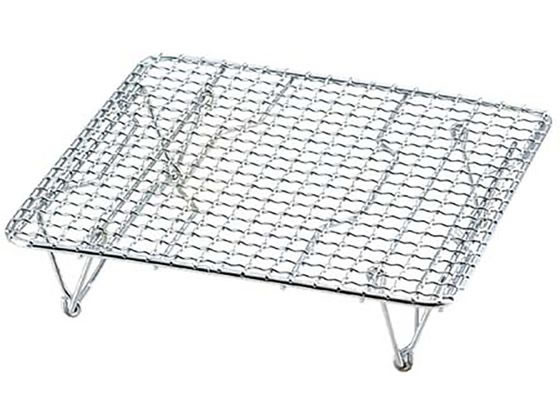 【お取り寄せ】キャプテンスタッグ ダッチオーブン用角型焼きアミ270[脚付] 鉄板 網 BBQ 焚火 アウトドア キャンプ 釣り具