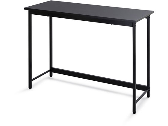 アイリスオーヤマ ベーシックデスク W1000×D400 ブラック×ブラック 平机 木製デスク ワゴン オフィスデ..