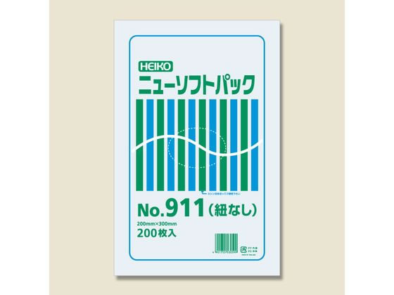 【商品説明】お惣菜などのお持ち帰り用や、一時的な仕分けなどに利用されます。厚み0．009mm。吊り下げ用の紐は付いておりません。食品衛生法規格基準適合商品です。【仕様】●素材：HDPE●1袋サイズ：厚0．009×幅200×高300mm●1袋重量（g）：1．026●食品衛生法適合●注文単位：1箱（2000枚）【備考】※メーカーの都合により、パッケージ・仕様等は予告なく変更になる場合がございます。【検索用キーワード】ヘイコー　へいこー　HEIKO　しもじま　シモジマ　ニューソフトパック紐なしNo911　ニューソフトパック　紐なし　No911　200枚　10袋　にゅーそふとぱっく　厚0．009mm　幅200＊高300mm　1箱　200枚入　10袋入　2000枚　まとめ売り　箱売り　スーパーマーケット　スーパー　極薄　お惣菜　持ち帰り用　仕分け　食品衛生法規格基準適合商品　ミシン目付　取出口ミシン目入り　6694911　ポリエチレン袋　小分け包装　HDPE　高密度ポリエチレン　ポリ袋　ポリ規格袋　XH6860スーパーマーケットなどでおなじみの極薄HDポリ袋です。