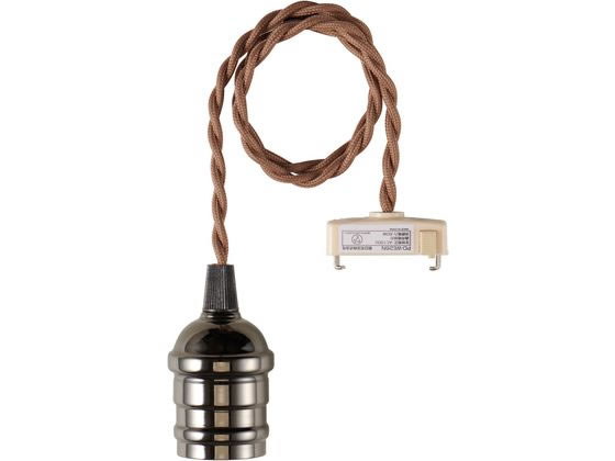 【お取り寄せ】朝日電器 ペンダントソケット 黒 PD-VE26B 変換アダプタ ソケット ...