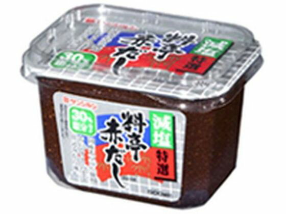 【商品説明】おいしさはそのままに塩分のみをカットした、うま味たっぷりの赤だしみそ【仕様】●内容量：500g●原材料／成分／素材／材質大豆（遺伝子組替えでない）食塩、砂糖、かつお節、昆布エキス、調味料（アミノ酸等）、酒精●栄養成分100gあたりエネルギー：240kcal、たんぱく質：18.0g、脂質：8.7g、糖質：22.4g、ナトリウム：2770mg（食塩相当量7g）●発売元／製造元／輸入元サンジルシ醸造●商品の特徴こだわりの逸品。仕込みから減塩なので、おいしさはそのままに塩分のみをカットした、うま味たっぷりの赤だしみそです。豆みそ標準品と比べ食塩を30％カットしました。国産大豆を100％使用。【備考】※メーカーの都合により、パッケージ・仕様等は予告なく変更になる場合がございます。【検索用キーワード】サンジルシジョウゾウ　さんじるしじょうぞう　ゲンエントクセンリョウテイアカダシ　げんえんとくせんりょうていあかだし　500g　赤だし　1個　食材調味料　調味料　ちょうみりょう　食材、調味料　調味料　XJ9218