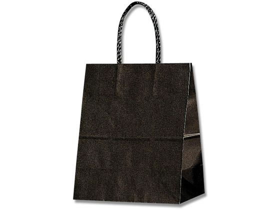 【お取り寄せ】ヘイコー 紙袋 スムースバッグ 22-12 黒無地 25枚 003156191 紙手提袋 丸紐 手提袋 ラッピング 包装