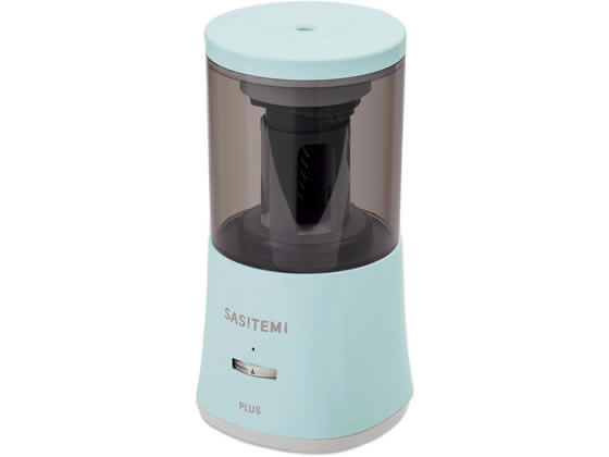 プラス 鉛筆削り 全自動 SASITEMI サシテミ ブルー 84017 電動 鉛筆削り 鉛筆 色鉛筆