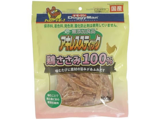 楽天JET PRICE【お取り寄せ】ドギーマンハヤシ 無添加良品 アキレススティック 鶏ささみ100％ 100g おやつ おやつ 犬 ペット ドッグ