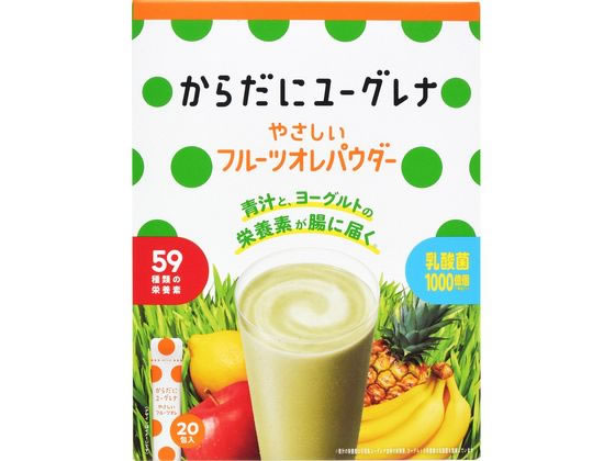 ユーグレナ グリーンパウダー やさしいフルーツオレパウダー 20包 健康食品 バランス栄養食品 栄養補助