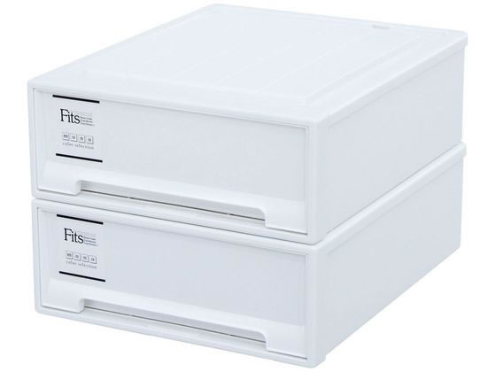 天馬 フィッツケース クローゼット ワイド 奥行53cm ホワイト 2個 クローゼット 衣料収納 収納家具 インテリア 収納