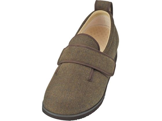 【お取り寄せ】徳武産業 ダブルマジックIIヘリンボン 5E 茶 5L 片足 左足 お出かけ用 リハビリシューズ ウエア 看護 医療