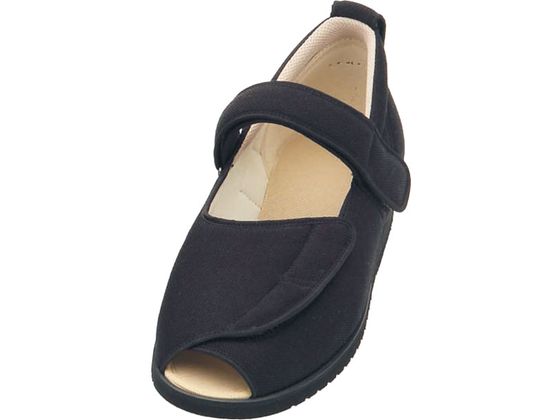 【お取り寄せ】徳武産業 オープンマジックII 7010 7E ブラック 3L 片足 左足 お出かけ用 リハビリシューズ ウエア 看護 医療