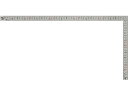 【お取り寄せ】新潟精機 シルバー曲尺 銀龍 50cm 薄手広巾 TH-50KD 直尺 曲尺 角度計 測定 作業