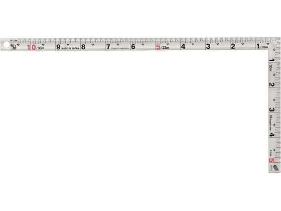 【お取り寄せ】新潟精機 シルバー曲尺 紫龍 1尺 快段目盛 SCD-10SKD 直尺 曲尺 角度計 測定 作業