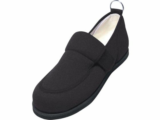 【お取り寄せ】ニチマン マイハート3 片足(左右同形) ブラック 28.0cm お出かけ用 リハビリシューズ ウエア 看護 医療