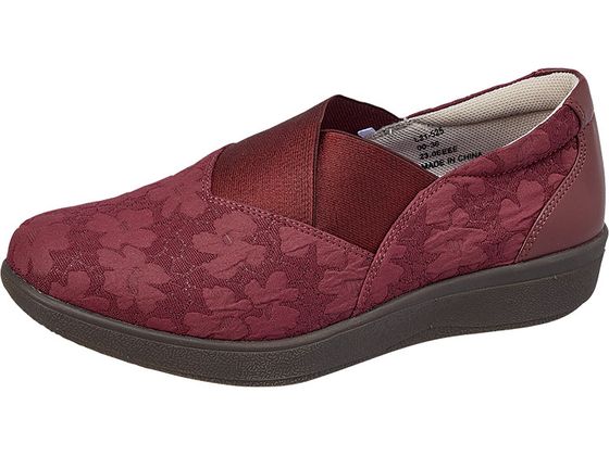 【お取り寄せ】ムーンスター ウェルル01 婦人用 ワインC 24.0cm お出かけ用 リハビリシューズ ウエア 看護 医療