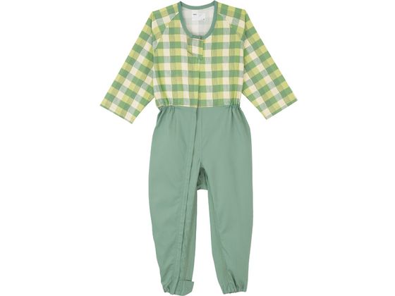 【お取り寄せ】エンゼル コンビネーション(フルオープン型) ブロックグリーン M 介護衣料 被介護者用 スタッフウエア 白衣 看護 医療