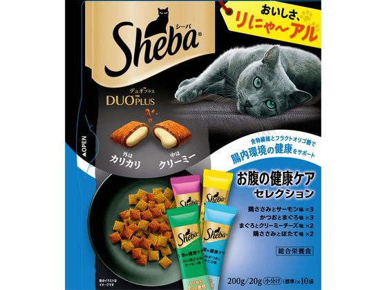 シーバ デュオプラス お腹の健康ケアセレクション 成猫用(200g×24セット)【シーバ(Sheba)】[キャットフード ドライフード おやつ]