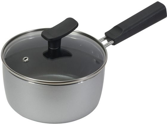 Ih/Gas Compatible - 【お取り寄せ】パール金属 chiiino ふっ素IH対応ガラス蓋付片手鍋 φ16cm 両手鍋 外輪鍋 円付鍋 片手鍋 鍋 フライパン 厨房 キッチン
