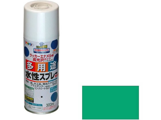 【お取り寄せ】アサヒペン 水性多用途スプレー 300ml トロピカルグリーン 塗料 塗装 養生 内装 土木 建築資材